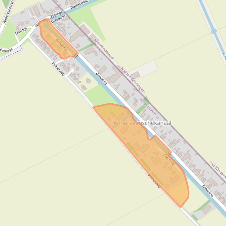 Kaart van postcodegebied 9654PT.