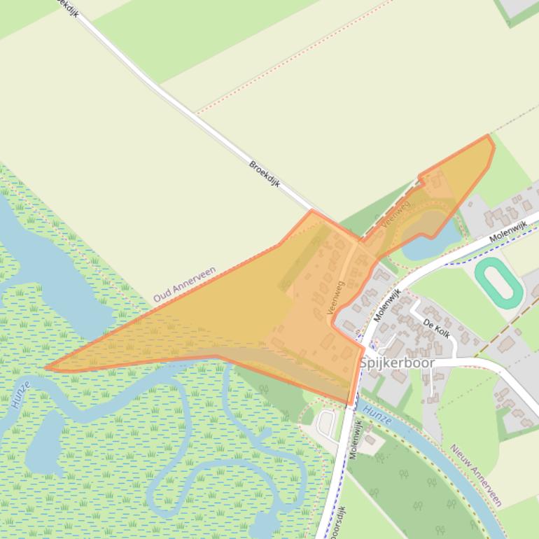 Kaart van postcodegebied 9656PD.