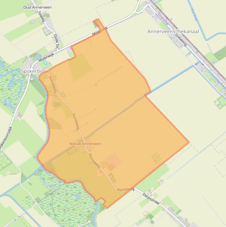 Kaart van postcodegebied 9657.