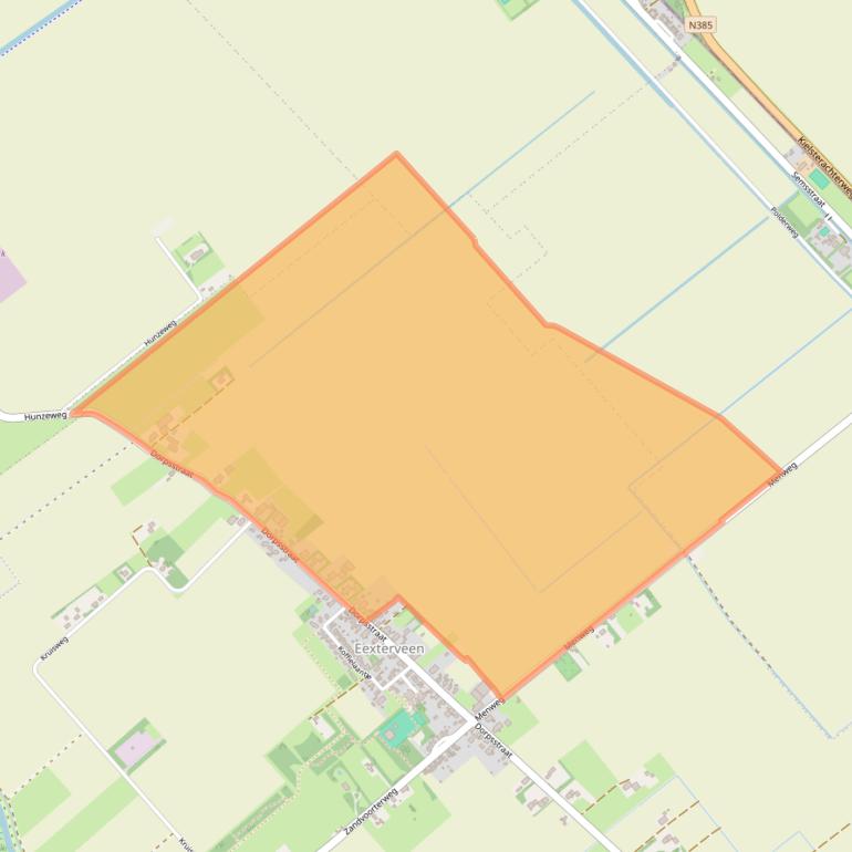 Kaart van postcodegebied 9658PG.