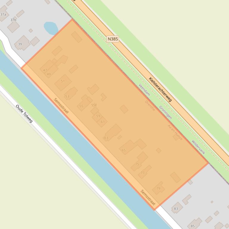 Kaart van postcodegebied 9659PK.