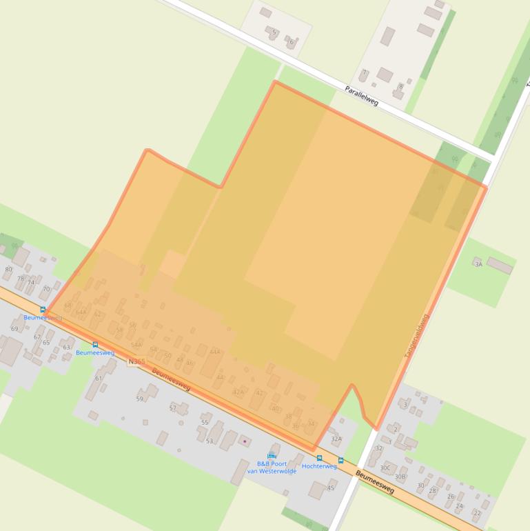 Kaart van postcodegebied 9661AJ.