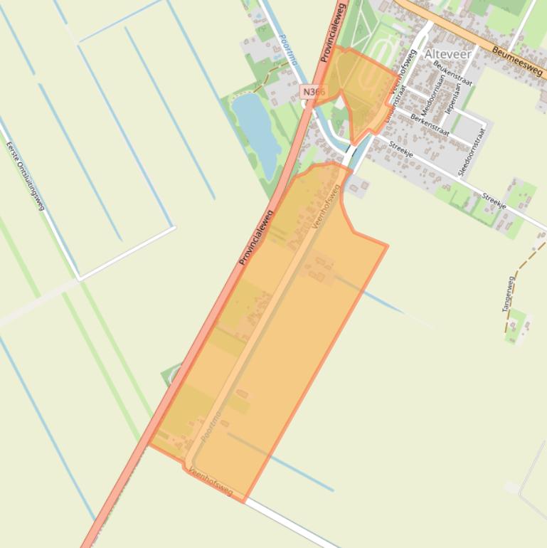 Kaart van postcodegebied 9661TE.