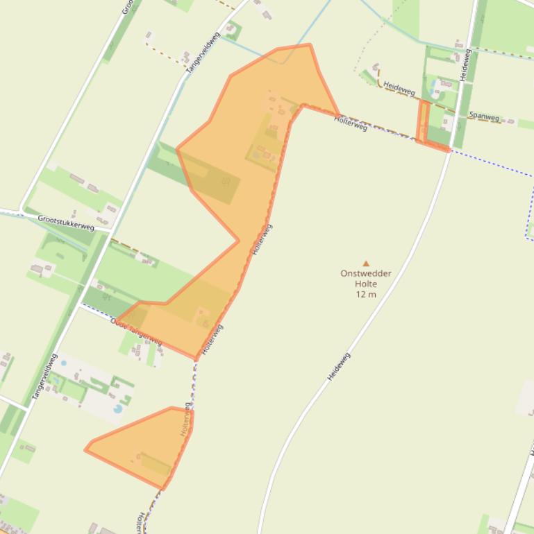 Kaart van postcodegebied 9661TT.