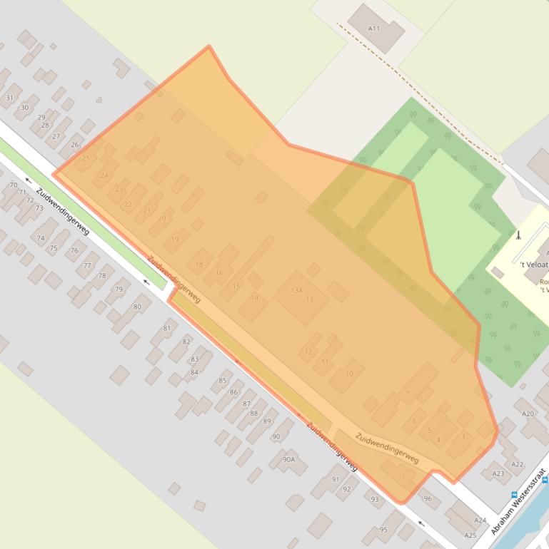 Kaart van postcodegebied 9663AJ.