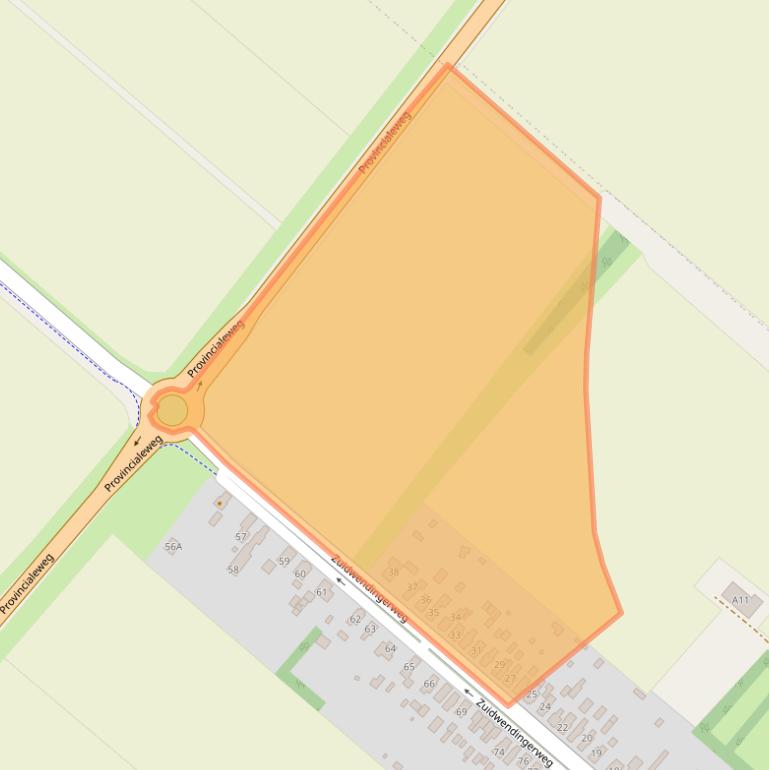 Kaart van postcodegebied 9663AK.