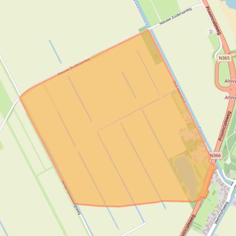 Kaart van postcodegebied 9663AZ.