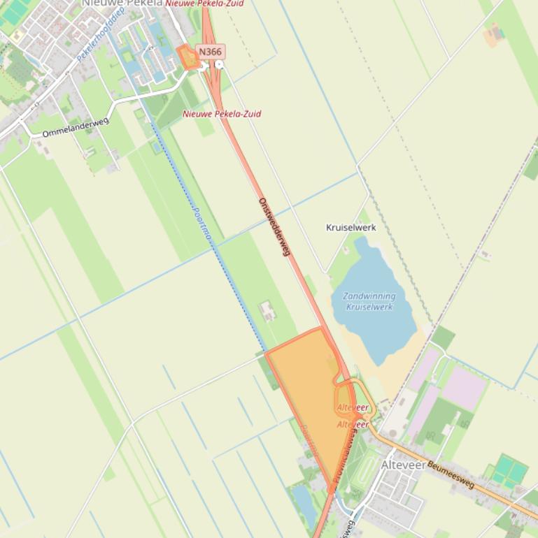 Kaart van postcodegebied 9663BC.