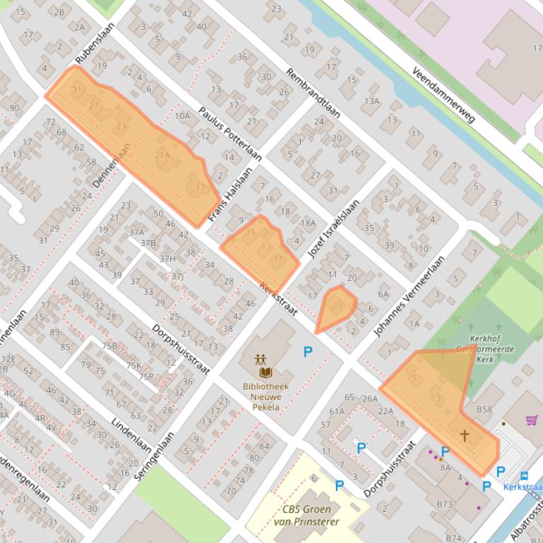 Kaart van postcodegebied 9663CA.