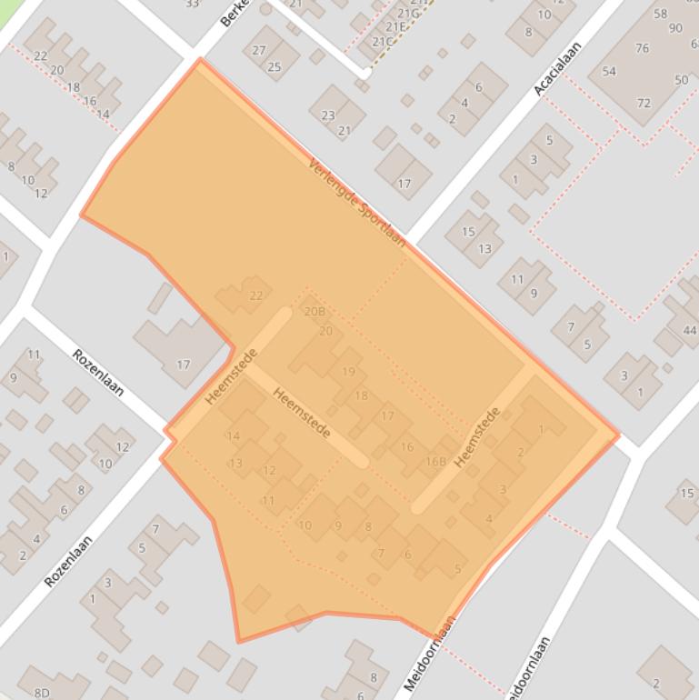 Kaart van postcodegebied 9663EE.