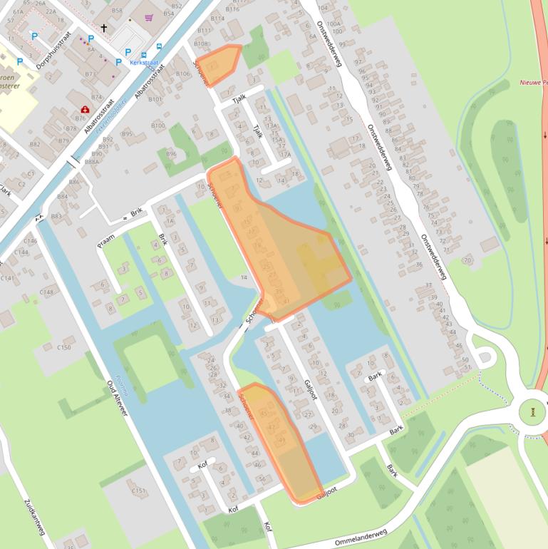 Kaart van postcodegebied 9663JD.