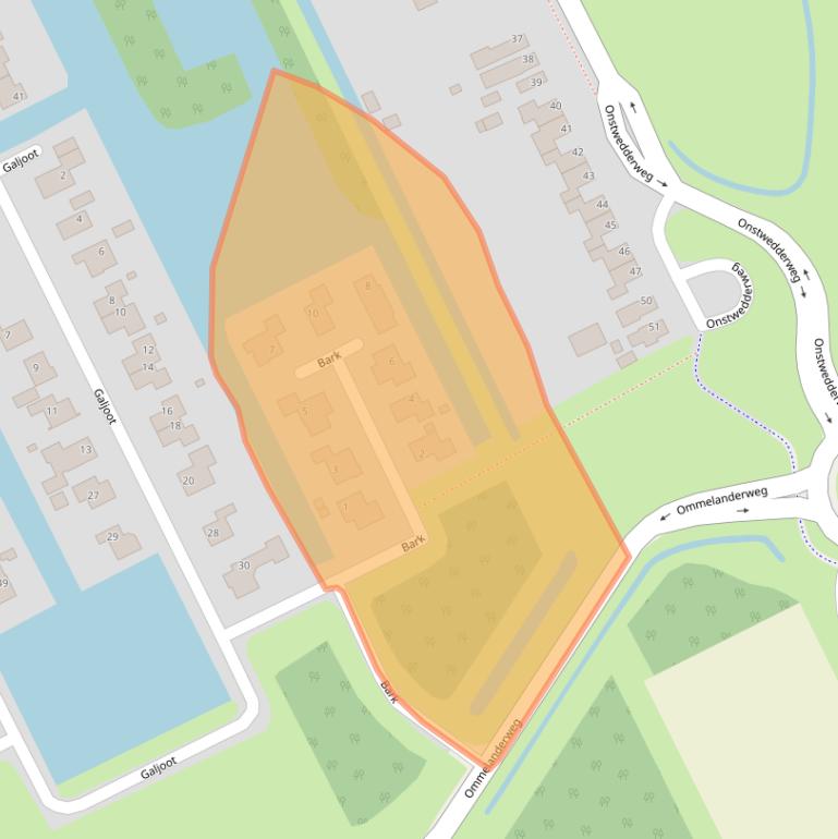 Kaart van postcodegebied 9663JN.