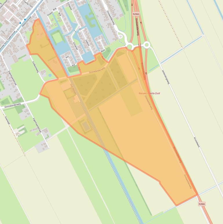 Kaart van postcodegebied 9663PX.