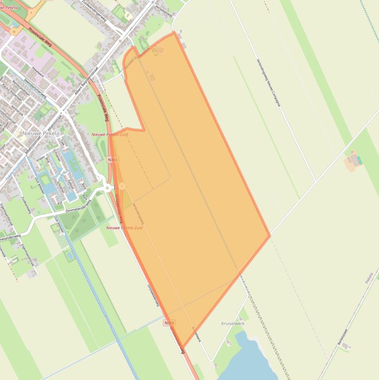 Kaart van postcodegebied 9663PZ.