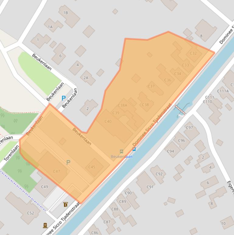 Kaart van postcodegebied 9663RB.