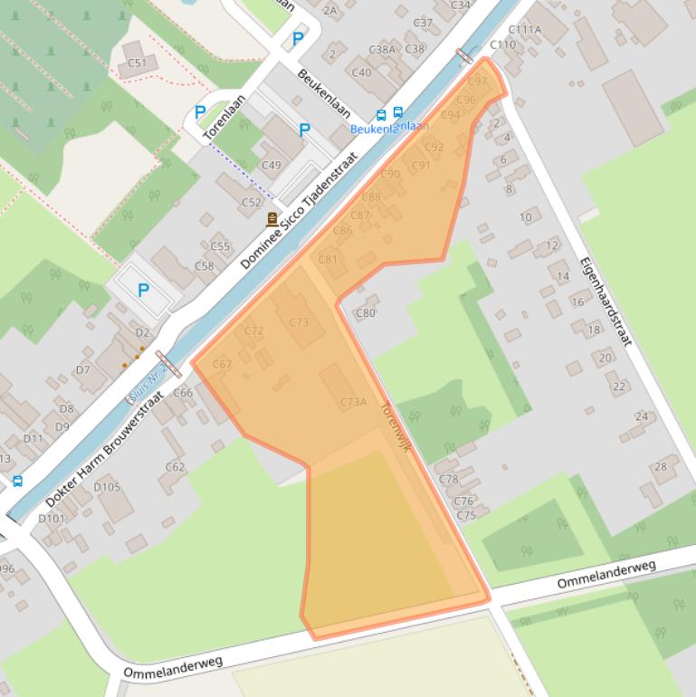 Kaart van postcodegebied 9663RD.