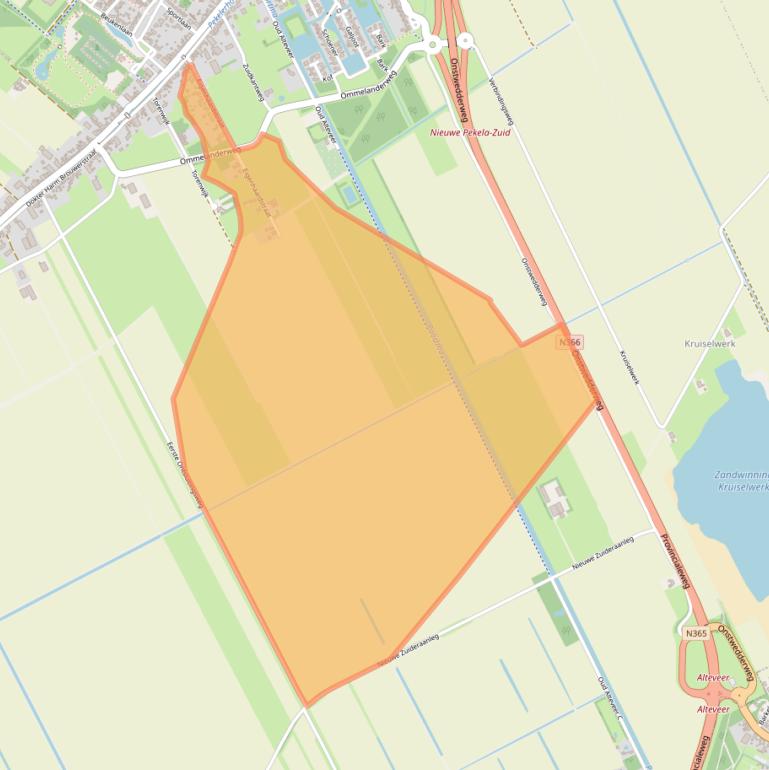 Kaart van postcodegebied 9663RH.