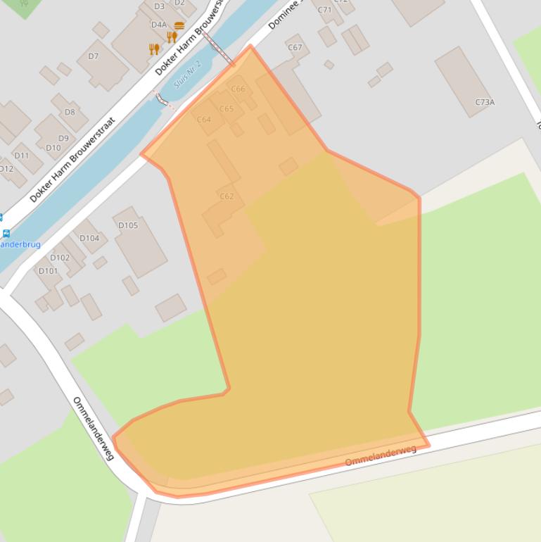 Kaart van postcodegebied 9663RJ.