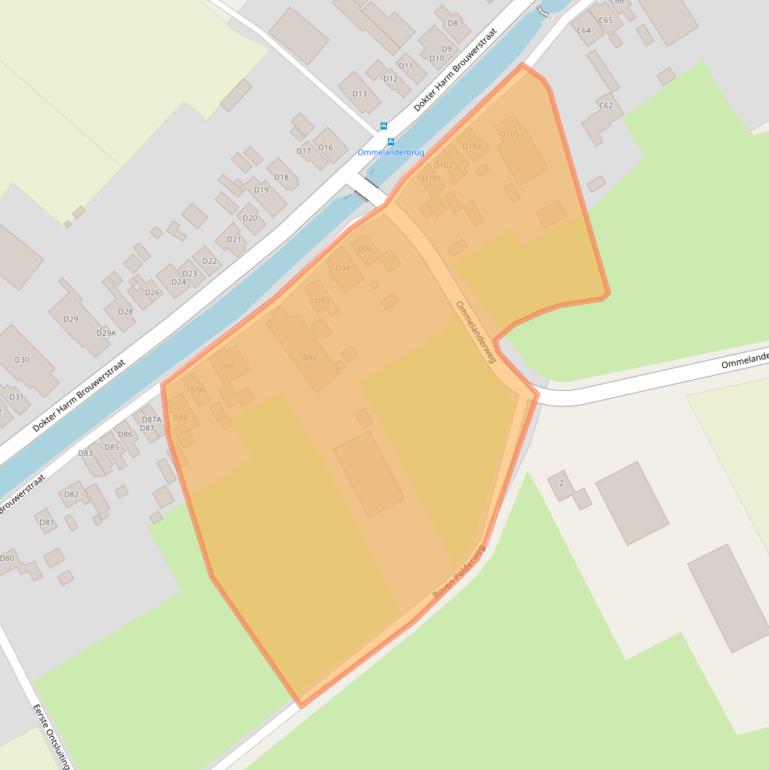 Kaart van postcodegebied 9663RN.