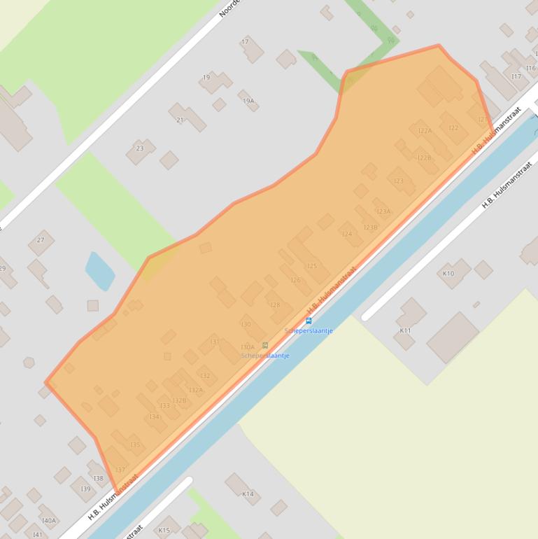 Kaart van postcodegebied 9663TL.