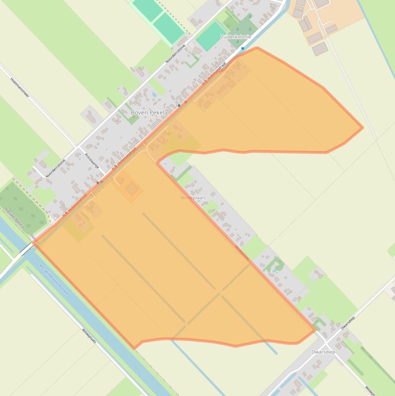 Kaart van postcodegebied 9663TP.