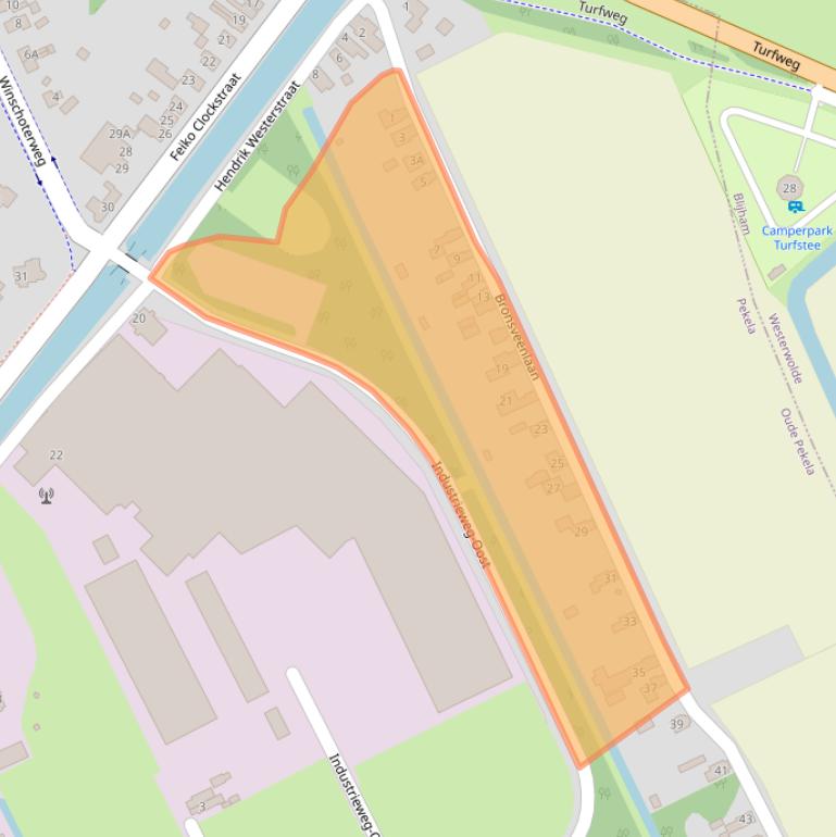 Kaart van postcodegebied 9665AA.