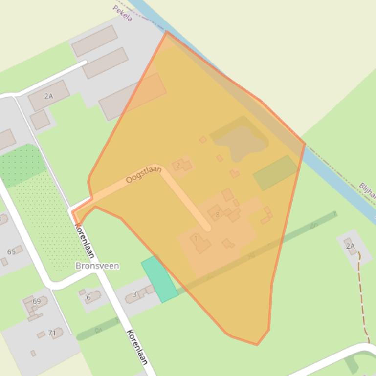 Kaart van postcodegebied 9665AG.