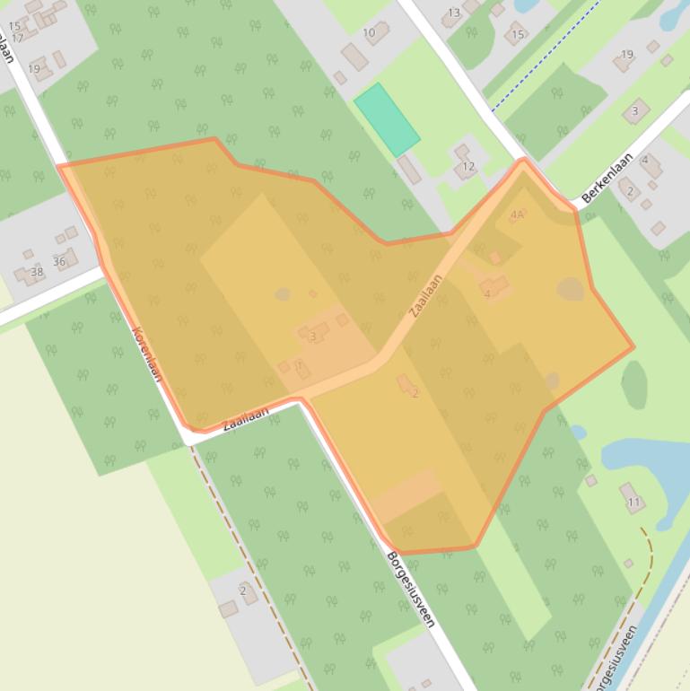 Kaart van postcodegebied 9665AJ.