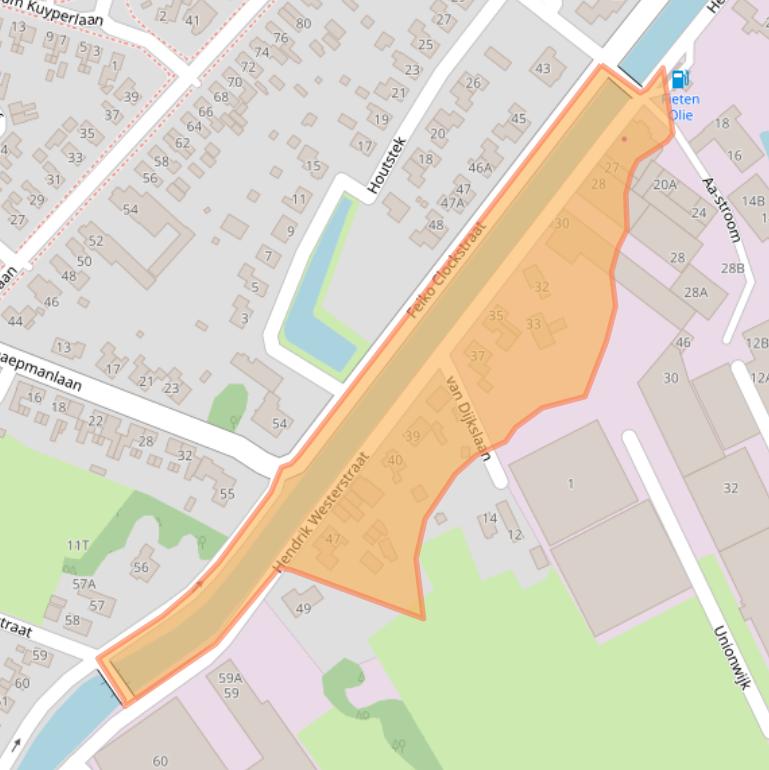 Kaart van postcodegebied 9665AM.