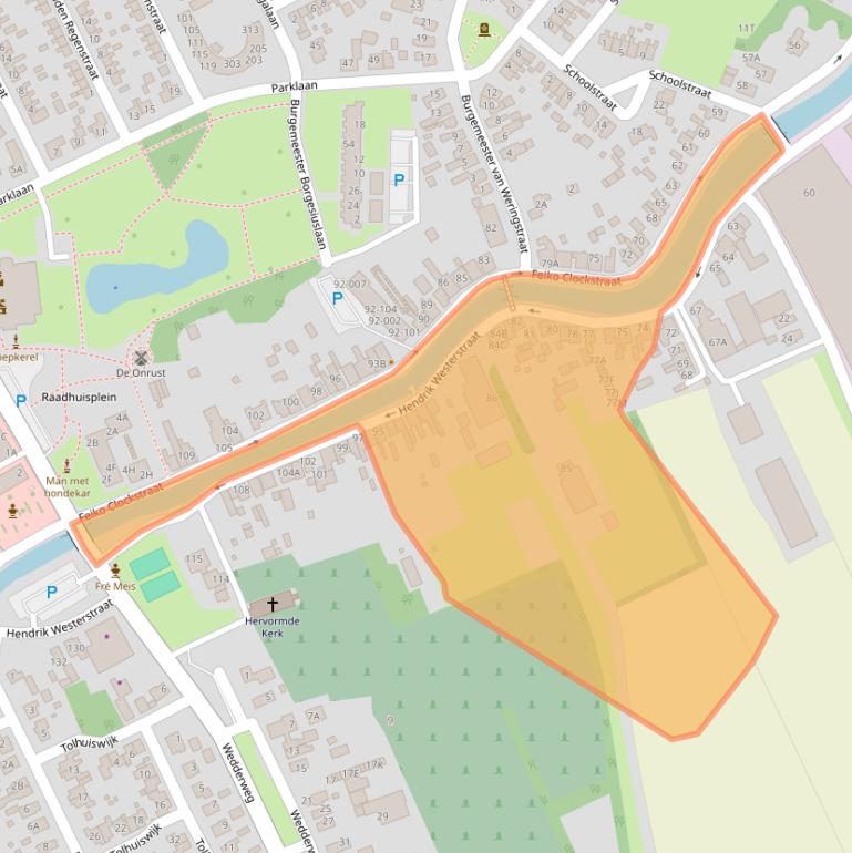 Kaart van postcodegebied 9665AP.