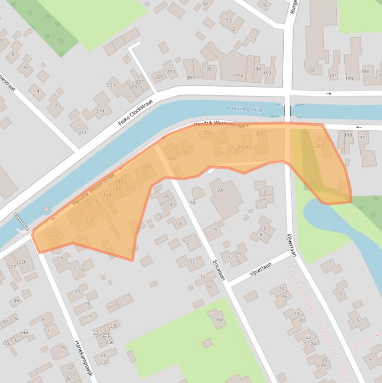 Kaart van postcodegebied 9665AW.