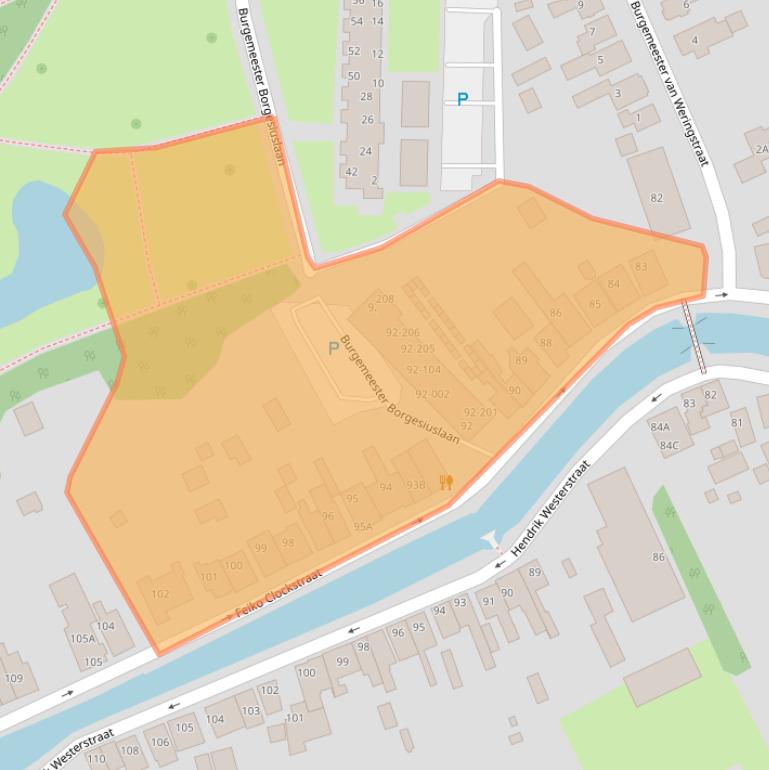 Kaart van postcodegebied 9665BE.