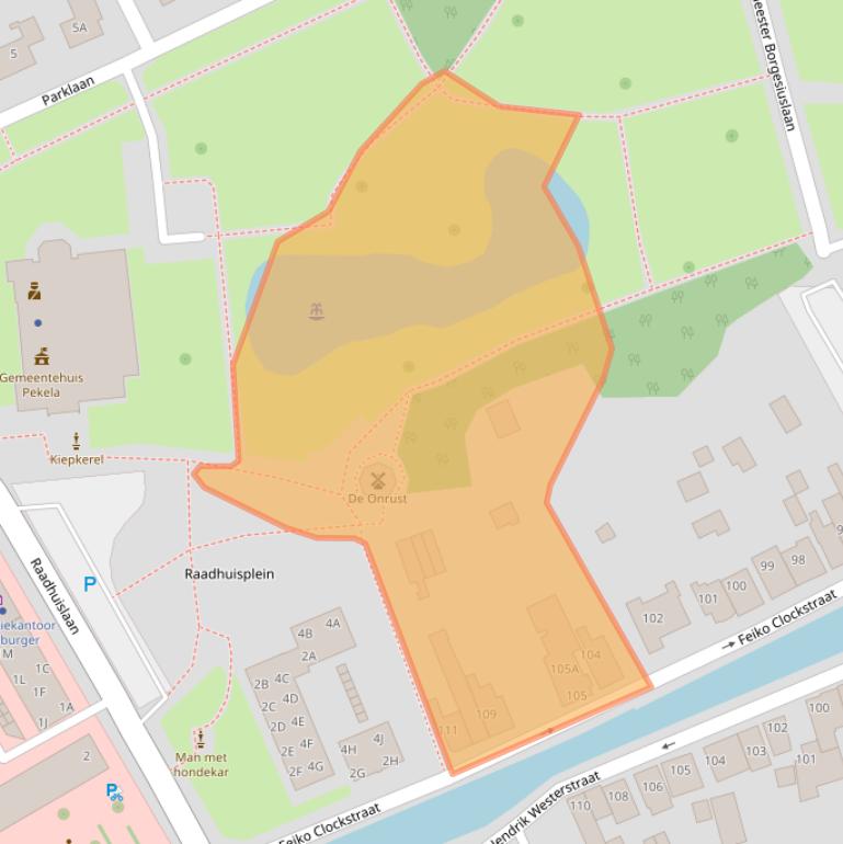 Kaart van postcodegebied 9665BG.