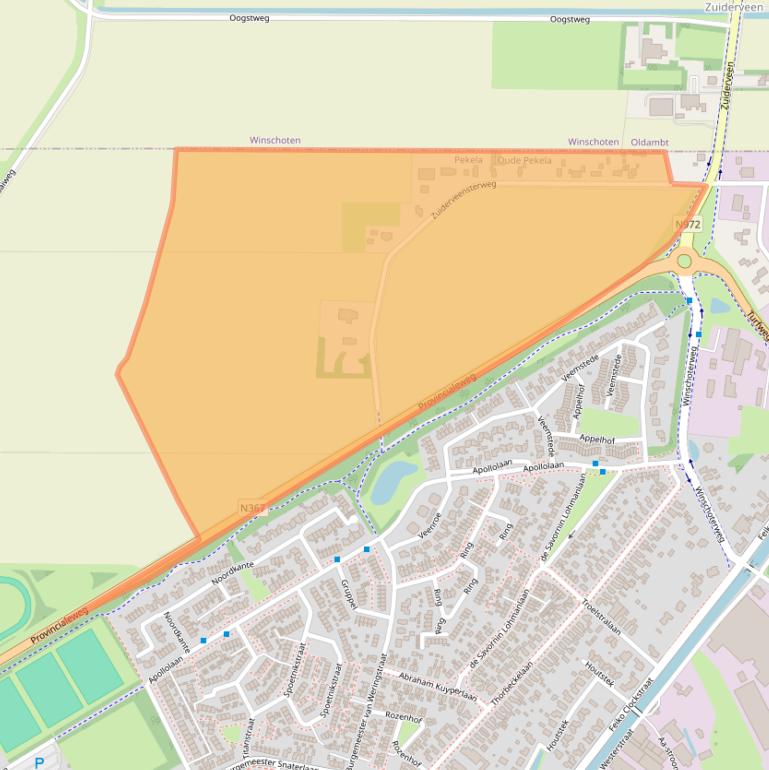 Kaart van postcodegebied 9665BW.