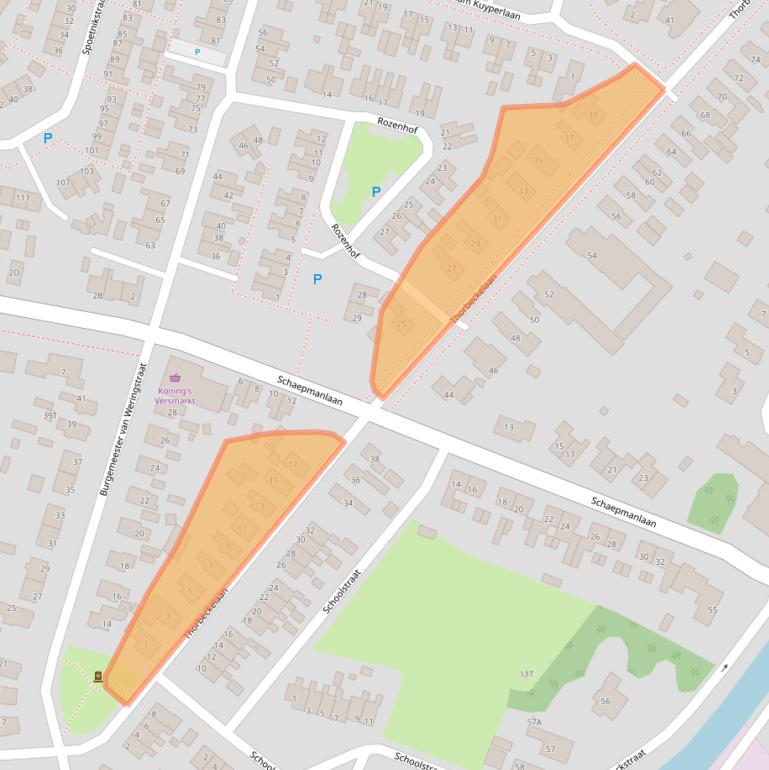 Kaart van postcodegebied 9665CA.