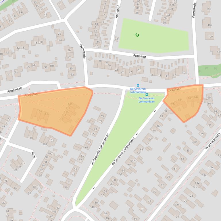 Kaart van postcodegebied 9665CW.