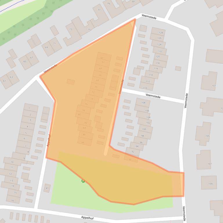 Kaart van postcodegebied 9665EE.