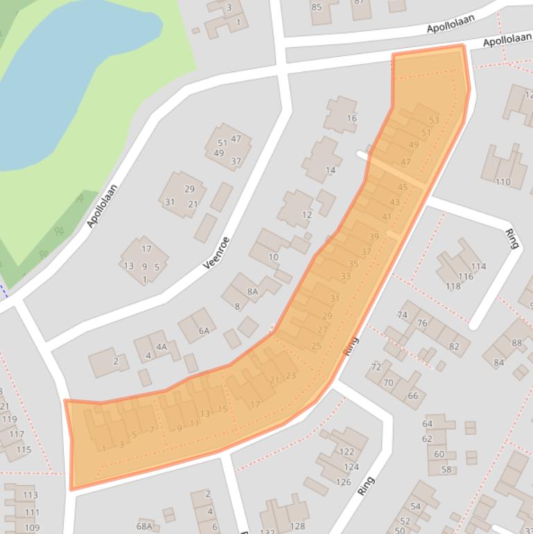 Kaart van postcodegebied 9665ET.