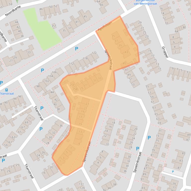 Kaart van postcodegebied 9665GA.