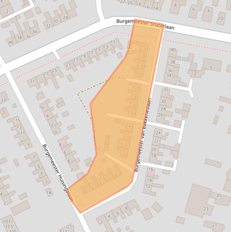 Kaart van postcodegebied 9665GW.