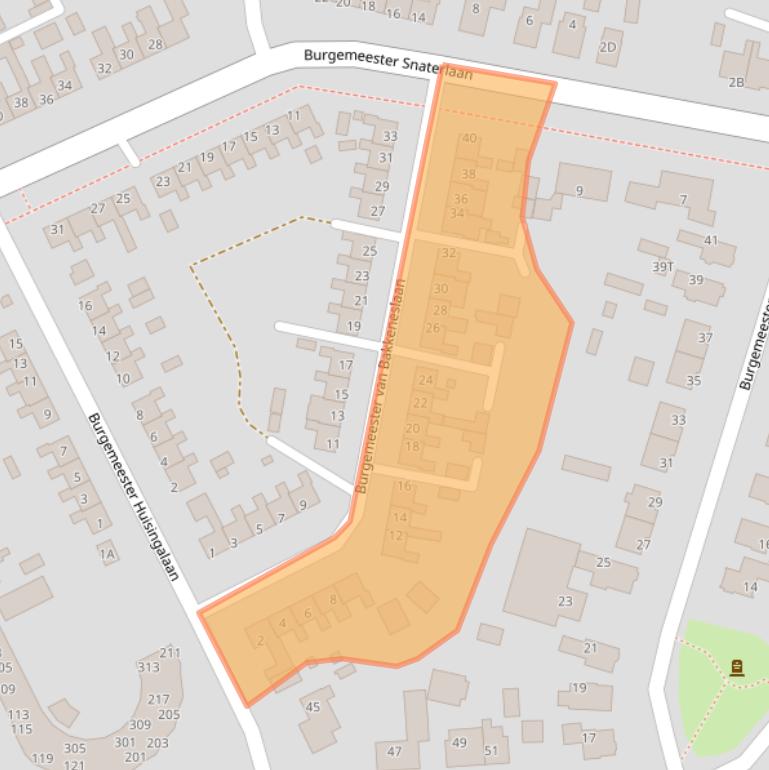Kaart van postcodegebied 9665GX.