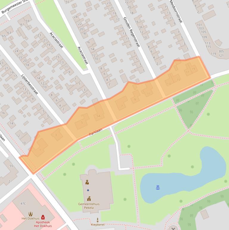 Kaart van postcodegebied 9665HB.