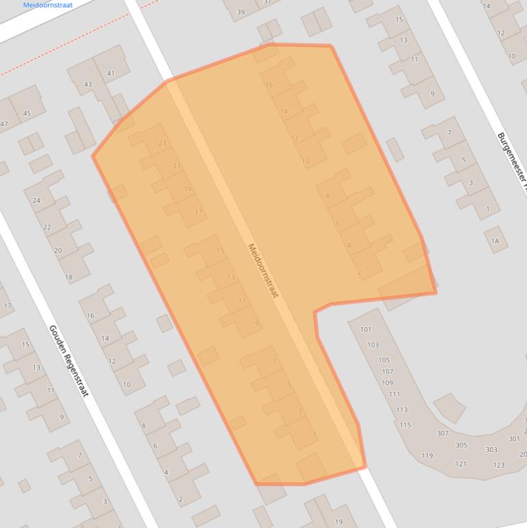 Kaart van postcodegebied 9665HE.