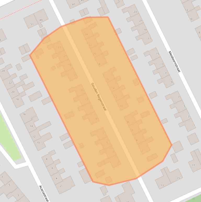 Kaart van postcodegebied 9665HG.