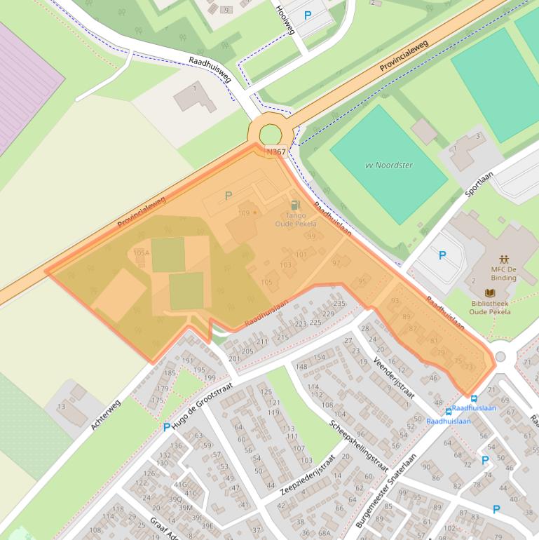 Kaart van postcodegebied 9665JC.