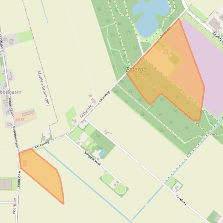 Kaart van postcodegebied 9665JJ.