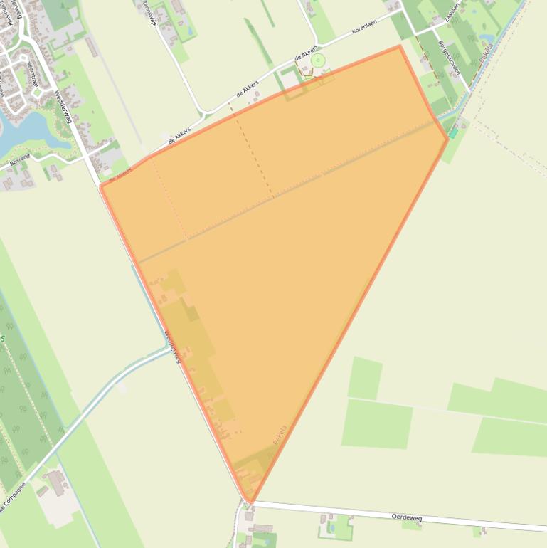 Kaart van postcodegebied 9665JP.