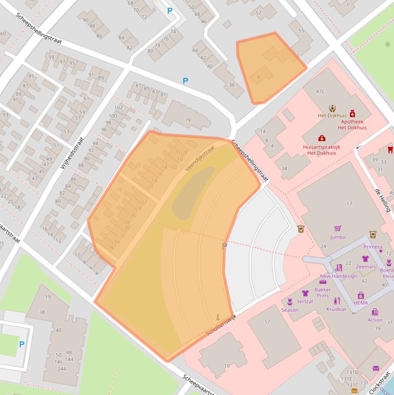 Kaart van postcodegebied 9665KA.