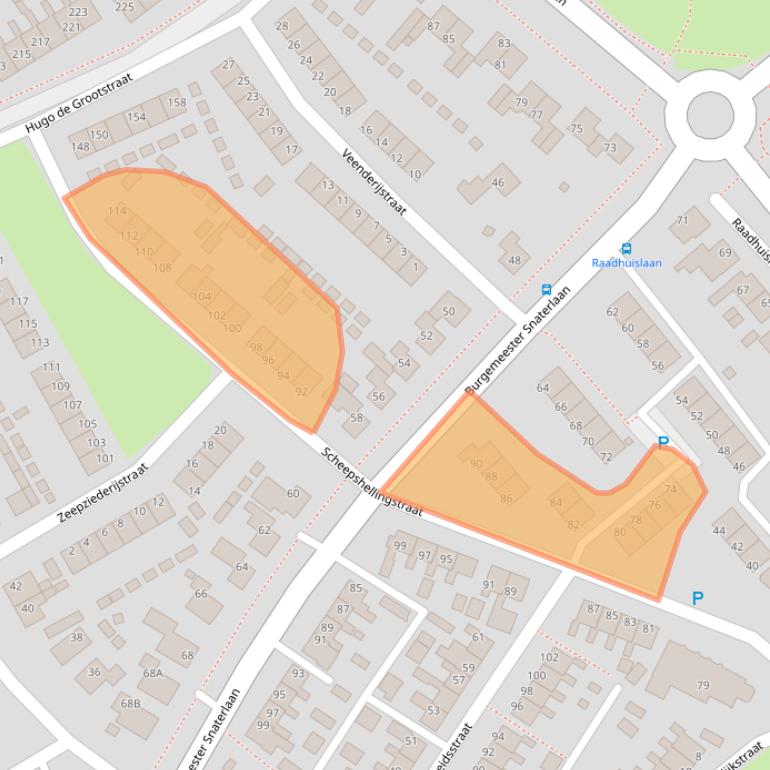 Kaart van postcodegebied 9665KG.