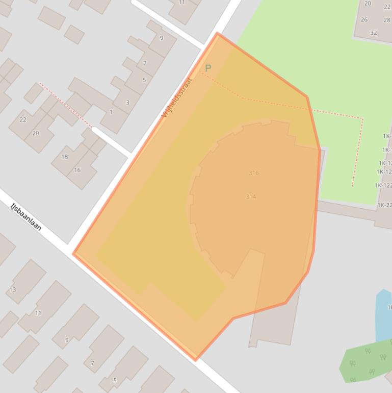 Kaart van postcodegebied 9665LJ.